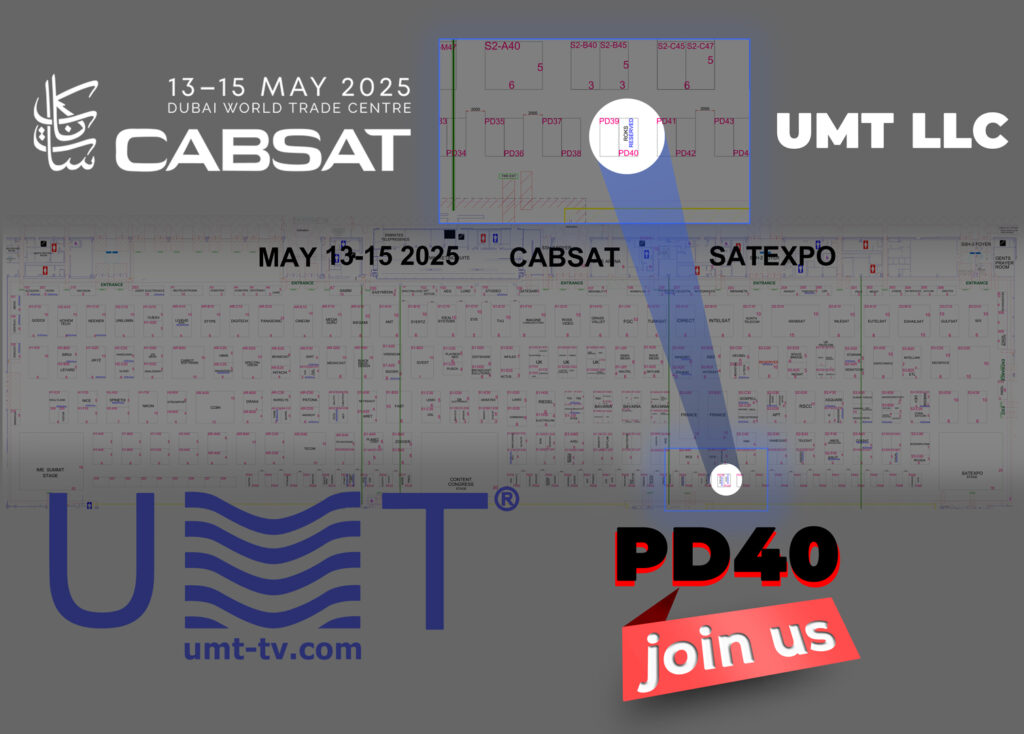 UMT LLC at CABSAT 2025 exhibition at Dubai World Trade Centre