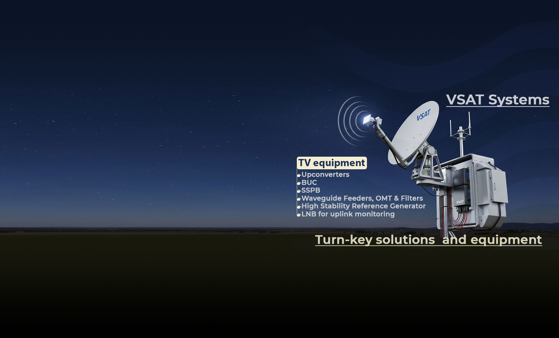 VSAT solutions UMT LLC - buy now - Tailored to Your Region ー Engineered to Perform 24/7/365. We offer: - VSAT terminal for remote internet - BUC / LNB supplier - Turnkey VSAT solution - Satellite internet for rural areas - Ka-band / Ku-band VSAT