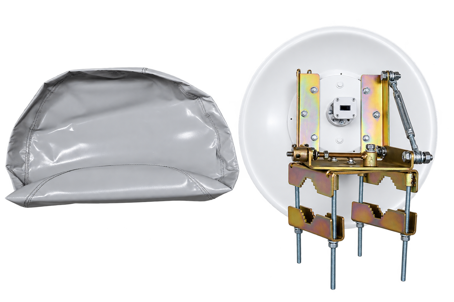 UMT DRA-Ku045 avec housse de protection en toile et fixation sur mĂąt