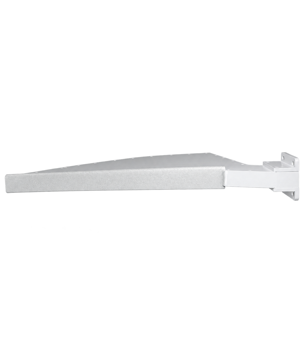 HPSA-KuH120 antenne sectorielle cornet-parabolique bande Ku, vue latérale, 10–15 GHz, 17 dBi, polarisation horizontale