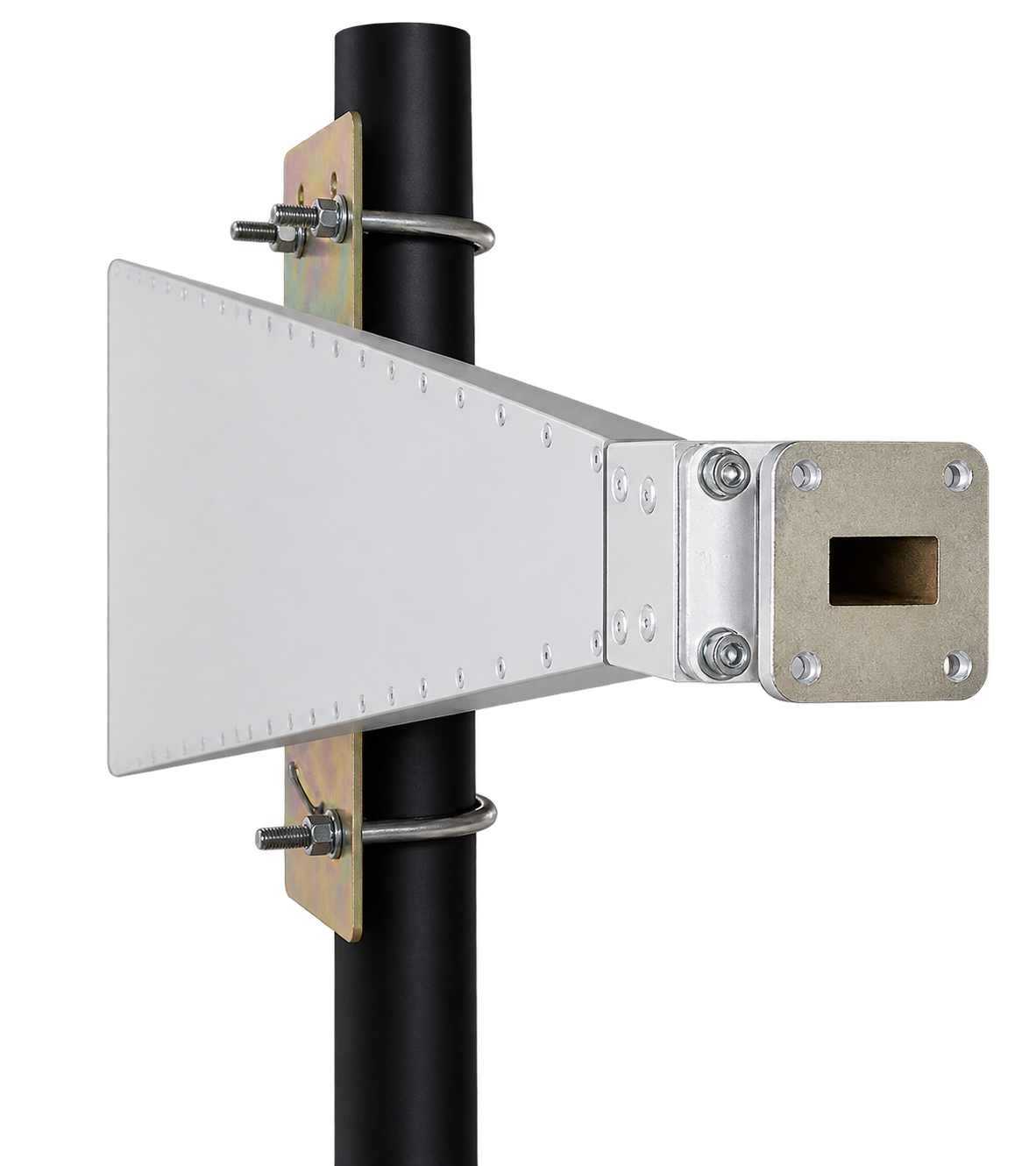 هوائي قطاعي طويل LSA-KuV90 v2 لنطاق Ku، مركب على عمود، منظر خلفي، ‎10.7–‎13.5 GHz، ‎18 dBi، استقطاب رأسي